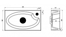 Тумба с раковиной BelBagno Pietra Mini 46 см, левосторонняя Stucco Cemento