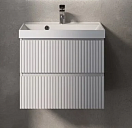 Тумба с раковиной AQUAme S1 60 см белый глянец