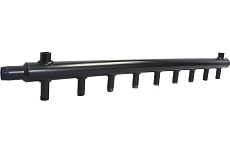 Коллектор из стали Тайфун на 8 выходов, с межосевым расстоянием 100 мм NST.K.100.25.40.8x15