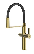 Смеситель для кухни Iddis Ikon IKNMGFFi05 фильтр, гибкий излив, матовое золото
