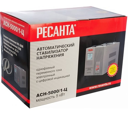 Стабилизатор напряжения однофазный Ресанта АСН 5000/1-Ц 63/6/6