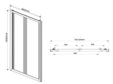 Душевая дверь Vincea Garda 80x190 VDB-1G800CL хром, прозрачная