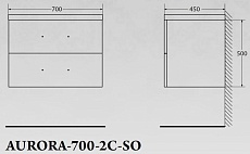 Тумба с раковиной BelBagno Aurora 70 см Rovere Nebrasca Nature