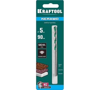 Сверло по керамограниту Kraftool Keramo 5x90 мм 29175-090-5