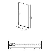 Душевая дверь Am.Pm Bliss L 90x190 W53S-E90-000CT