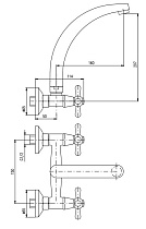 Смеситель для раковины Rav Slezak Morava MK102.5/3