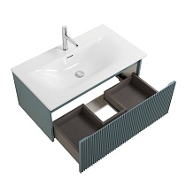 Тумба с раковиной BelBagno Uno 80 см 1 ящик, Голубой матовый