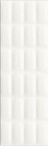 Керамическая плитка Meissen Pret a Porter White Magic Pillow Structure 25х75 см, O-WHM-WTU052