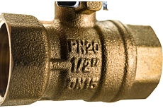 Шаровой кран ProfEco 1/2 ВР-ВР, муфтовый, ручка, Ду15, Ру20 11Б27п1 PE-12FFL