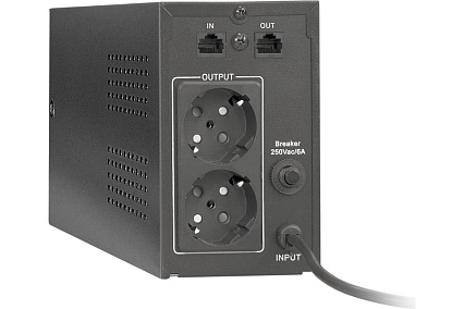 Источник бесперебойного питания Exegate Power Back BNB-850.LED.AVR.EURO.RJ <850VA/480W, LED, AVR, 2 евророзетки, RJ45/11, Black> 285475