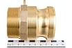 Камлок типа F (ниппель; наружная резьба BSP; 50 мм-2"; латунь) TITAN LOCK TL200FBR