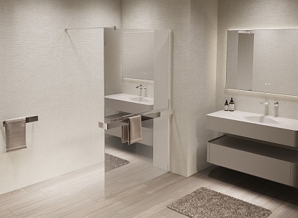 Душевая перегородка Vincea Walk-In VSW-1HR100MR 100x200 хром, зеркальное