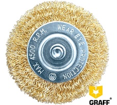 Щетка по металлу 75 мм, ц/х, дисковая, гофрированная GRAFF 3027563