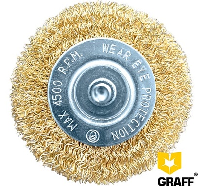 Щетка по металлу 75 мм, ц/х, дисковая, гофрированная GRAFF 3027563