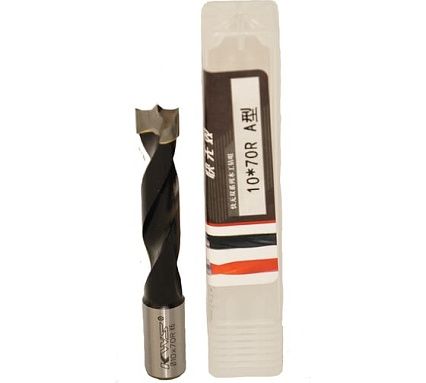 Сверло для глухих отверстий KWS HW 10х43х70 мм, Z=2, R K6 4040-01003-A1070R