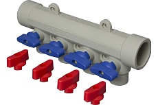 Коллектор TEBO PPR, 32x20, 4 выхода, серый 031091263