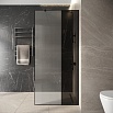 Душевая перегородка Niagara Nova NG-481-90FBLACK 90x200 рифленая/тонированная, профиль черный матовый