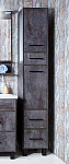 Шкаф пенал Бриклаер Чили 34 см с корзиной, цемент