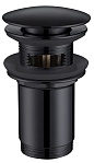 Донный клапан Abber AF0010B с переливом, матовый черный