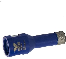 Коронка алмазная по керамограниту PRO 14 мм, M14, с воском KEOS DC14M14