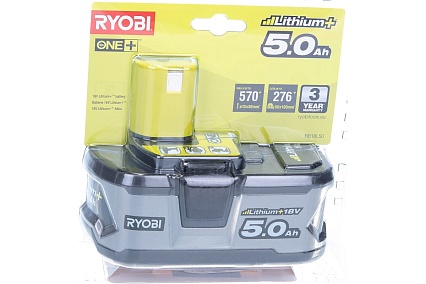 Аккумулятор Ryobi ONE+ RB18L50 5133002433 (18 В; 5 А*ч; Li-Ion)