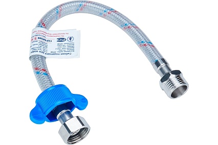 Гибкая подводка для воды ЦС нейлон, 1/2”Г х 1/2"Ш L-150 см, штука ГП002015