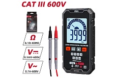 Многофункциональный цифровой мультиметр Deli DL334501 (напряжение 0.06-600 В, сила тока 0.006-0.6 А, сопротивление 40 МОм) 134671