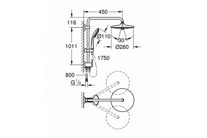 Душевая стойка Grohe Euphoria 260 27421002