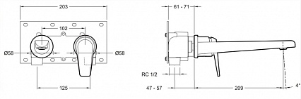 Смеситель для раковины Jacob Delafon Avid E97358-CP