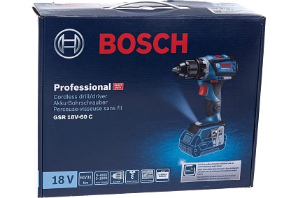Аккумуляторная дрель-шуруповерт Bosch GSR 18V-60 C 0.601.9G1.102