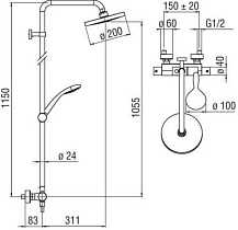 Душевая стойка Nobili Tago TG85330/33CR термостат