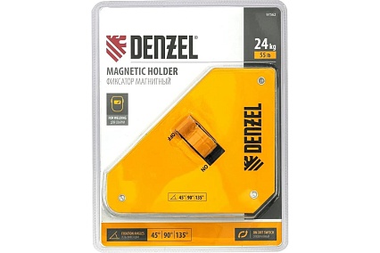 Фиксатор магнитный отключаемый для сварочных работ усилие 55 lb Denzel 97562