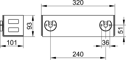 Полка Keuco Universal 24954370000 черный матовый