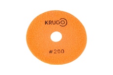 Алмазный гибкий шлифовальный круг (черепашка), 100 мм, Р200, мокрый KRUGO PPW040200