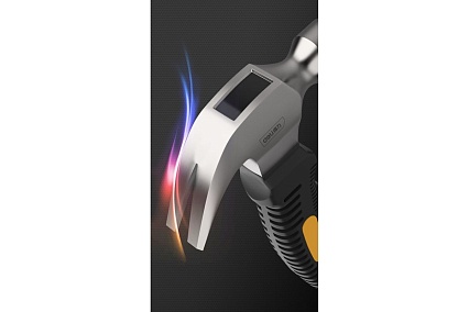 Молоток-гвоздодер Deli DL441008 укороченный, 250 г, 160 мм, эргономичная прорезиненная рукоять 114785