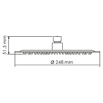 Верхний душ WasserKRAFT Wern A121 25 см никель