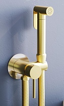Смеситель RGW SP-211Gb с гигиеническим душем, золото brush 581408211-06