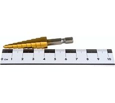 Сверло ступенчатое 4-12 мм, 9 размеров Резолюкс 31401
