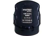 Аккумулятор (12 В; 2.0 А*ч; NiMH) для инструментов BOSCH коробка Практика 779-240